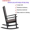 Poly Lumber Patio Rattan High Back Rocking Chair Sets(2 Chairs; 1Table)